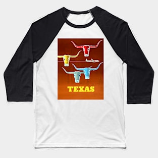 Texas Travel Advertisement 1953 Glanzman Parker Baseball T-Shirt